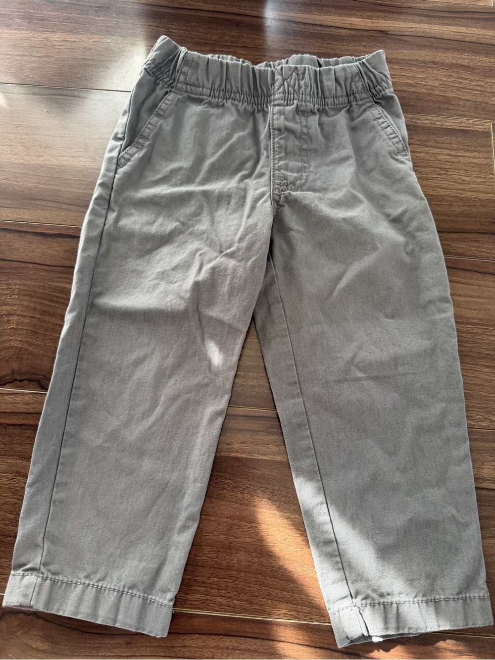 Carter's Gray Elastic-Waist Chino Pants 2T